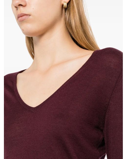 N.Peal Cashmere Purple Imogen T-Shirt