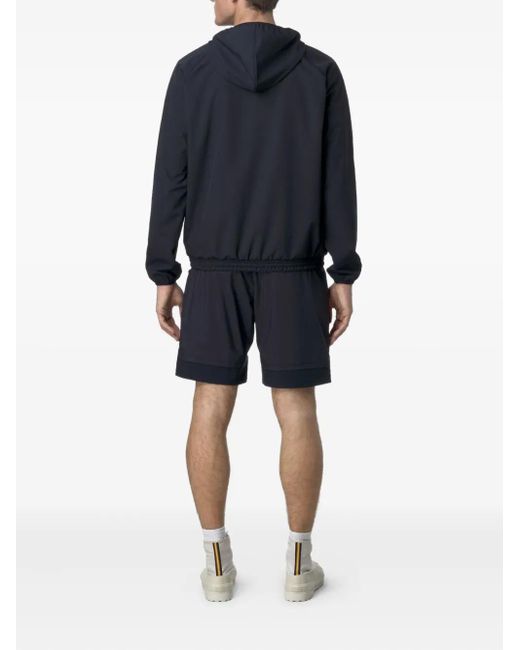 K-Way Blue Logo-Patch Shorts for men
