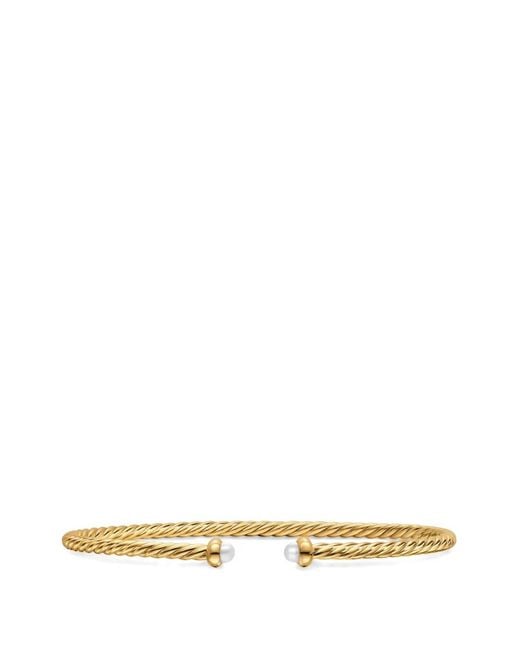 David Yurman White Micro Cablespira Flex Bracelet
