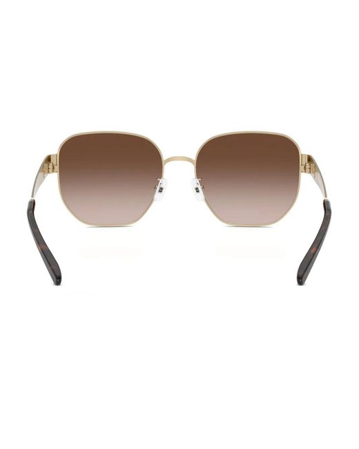 Tory Burch Brown Tortoiseshell Round-Frame Sunglasses