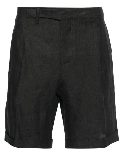 Briglia 1949 Black Linen Tailored Shorts for men