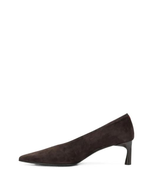 Halmanera Brown Pointed-Toe Suede Pumps