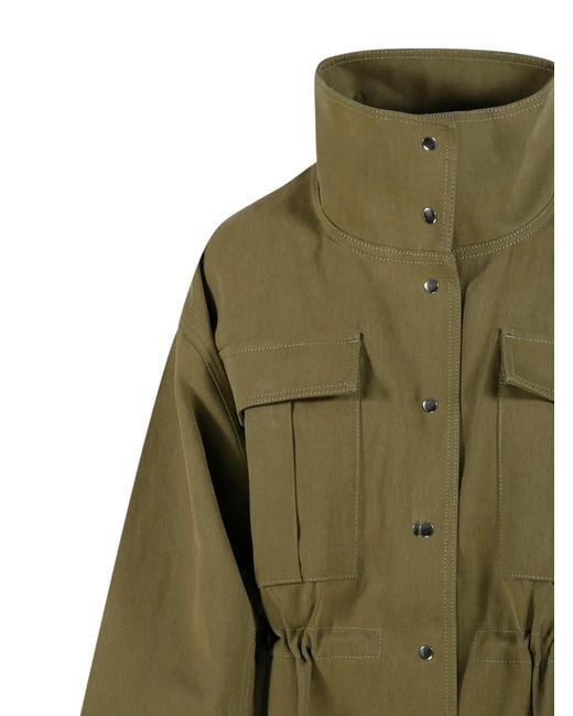 Rohe Green High-Neck Military Jacket