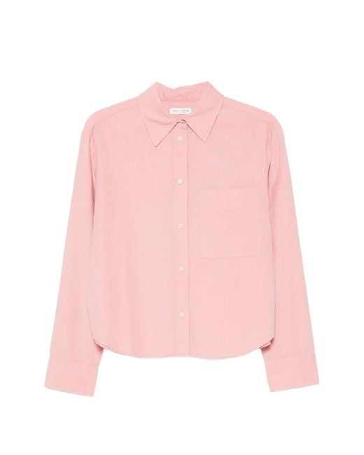 Marc O' Polo Pink Corduroy Chest-Pocket Shirt
