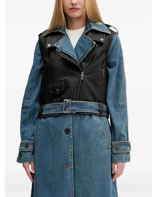 Desigual Blue Belted Coat