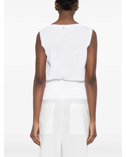 Herno White Round-Neck Tank Top