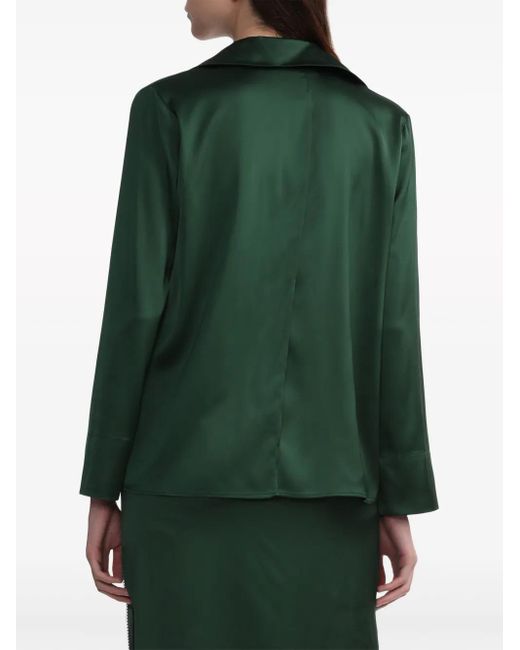 Jacquemus Green Stretch Satin Shirt
