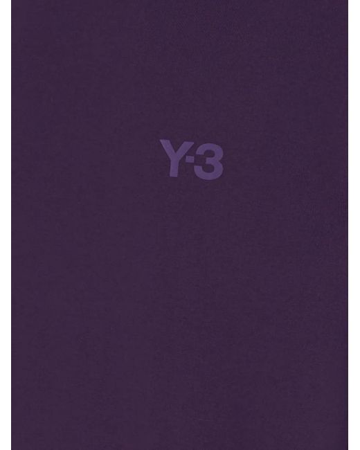 Y-3 T-Shirt mit Logo-Print in Purple für Herren