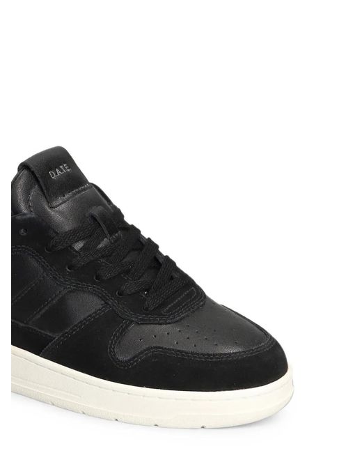 Date Black Court 2.0 Perforated Panelled Sneakers for men