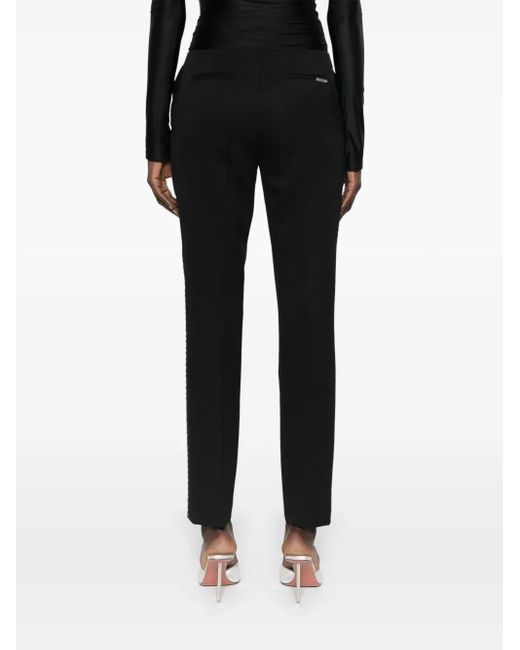 The Attico Black Crystal-Embellished Trousers