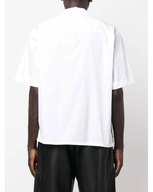 Marni Bowlinghemd Mit Logo-Print in White für Herren