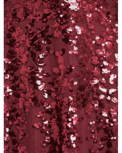 Needle & Thread Red Rosanna Sequin-Embellishment Midi Dress