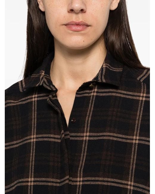 Sessun Black Deliwool Check-Pattern Shirt