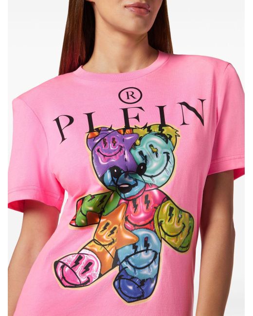 T-shirt Sexy Pure Smile à col rond Philipp Plein en coloris Pink