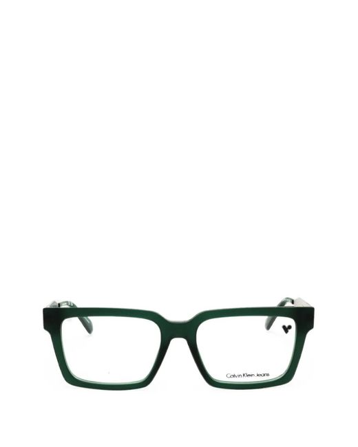 Calvin Klein Black Rectangle-Frame Glasses