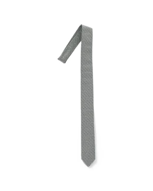 Corneliani White Polka-Dot Silk Tie for men