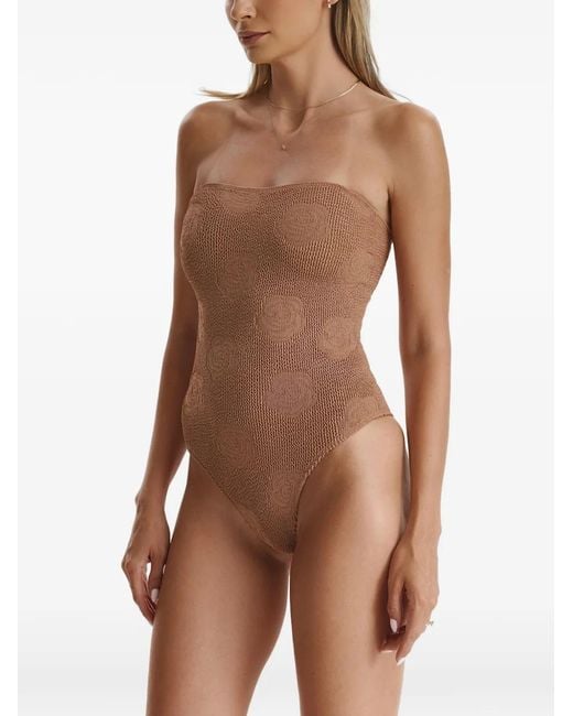 SOFIA ERHAN Brown Kaya Strapless One-Piece