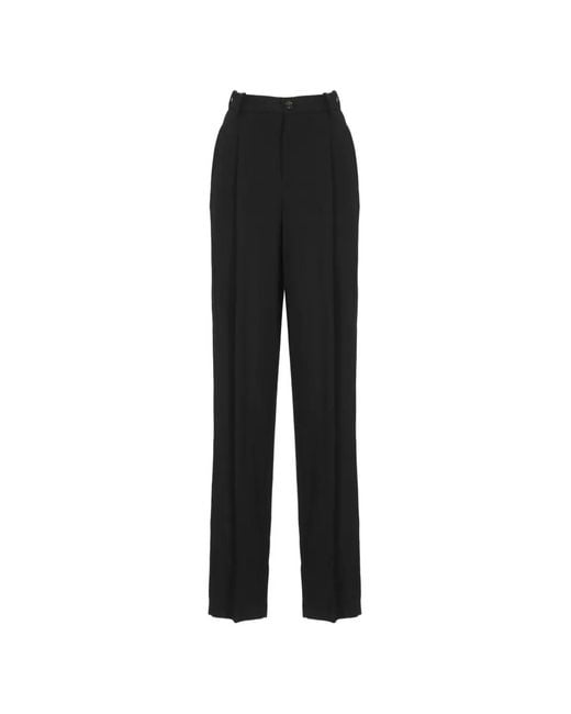 Elisabetta Franchi Black Pleated Trousers