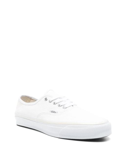 Vans White Decorative-Stitching Sneakers