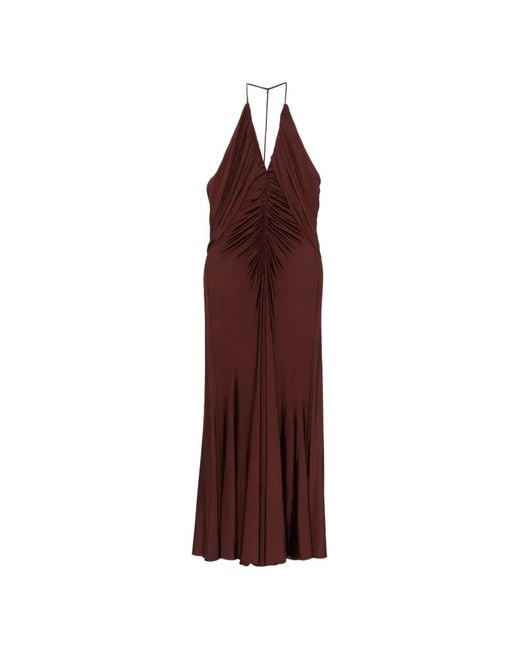Self-Portrait Purple Jersey Drape Midi Dress