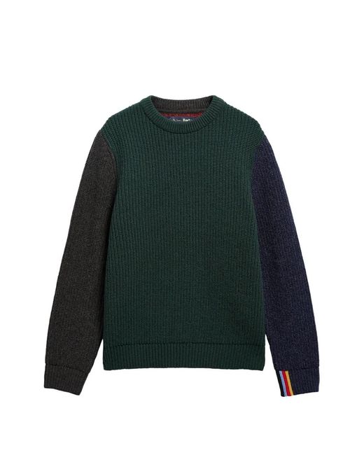 Barbour Green X Paul Smith Cable-Knit Sweater for men