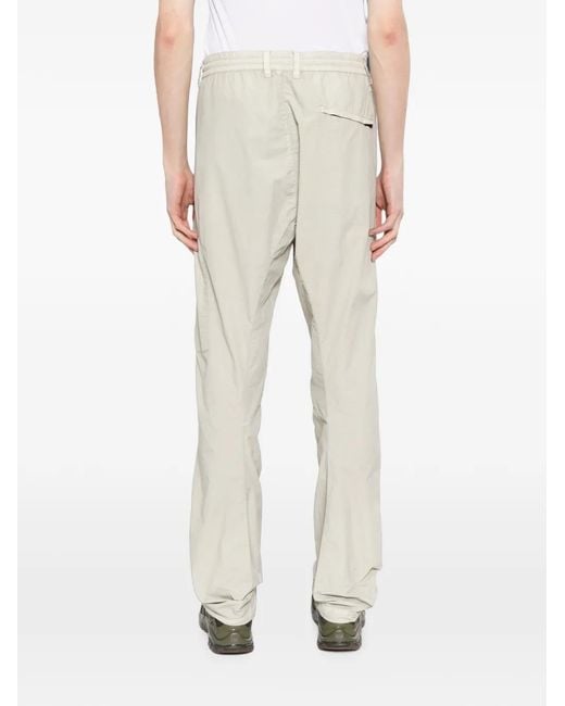 C P Company White Flatt Regular Cargo Pants for men