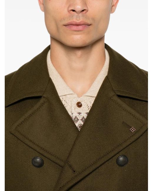 Tagliatore Green Double-Breasted Buttoned Jacket for men