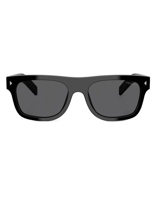 Lunettes De Soleil À Plaque Métallique Prada pour homme en coloris Black