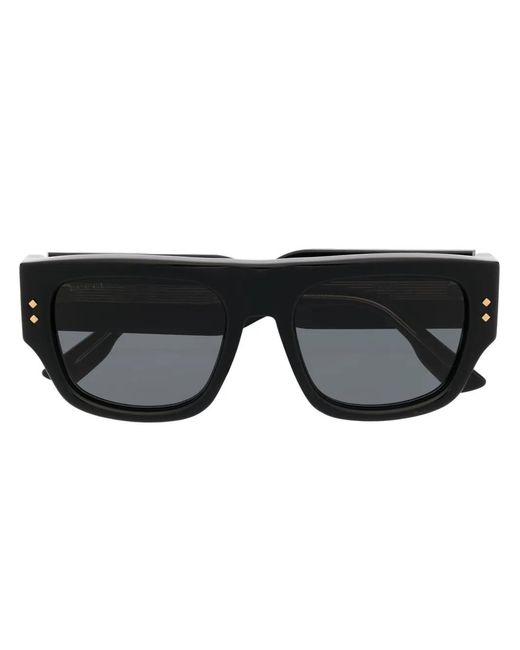 Gucci Black Square-Frame Sunglasses