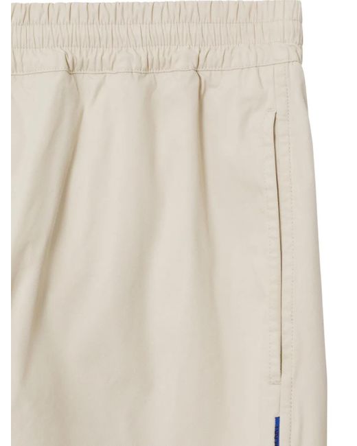 Burberry White Pantaloni In Misto Cotone for men