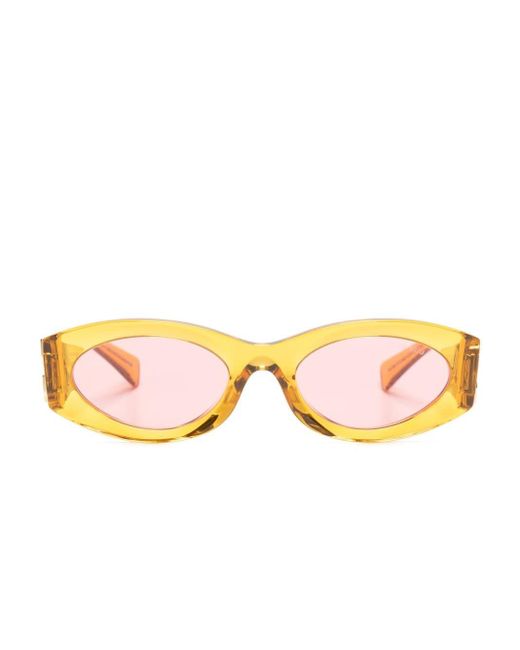 Miu Miu Pink Glimpse Oval-frame Sunglasses