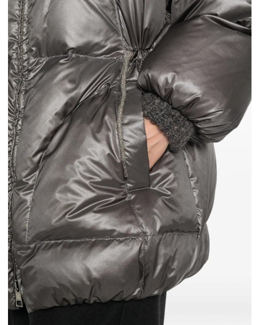 Panicale Gray Quilted Drawstring Jacket