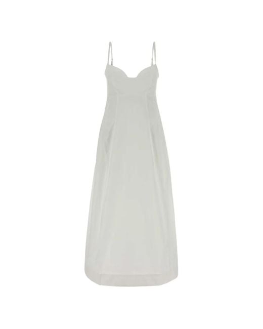 Co. White Poplin Midi Dress