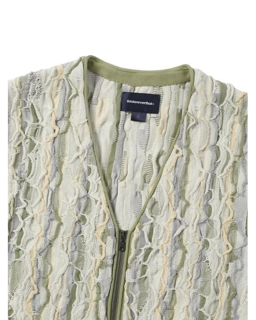 Thisisneverthat Green Abstract-Print Gilet for men