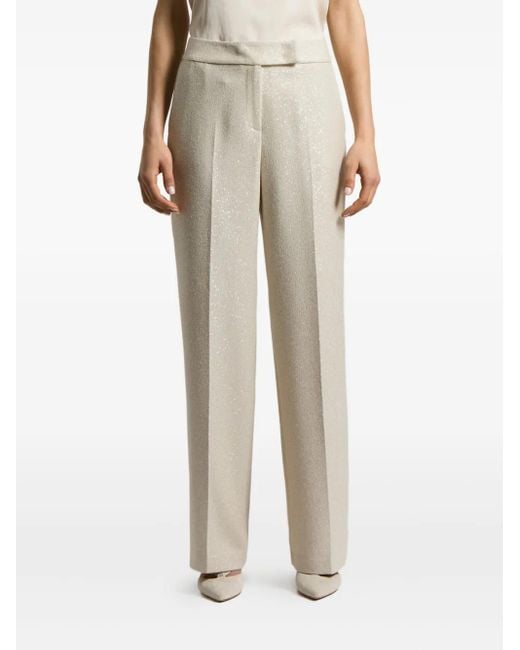 Peserico Natural Sequin-Detail Trousers