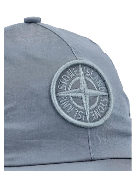 Stone Island Blue Logo Patch Baseball Hat for men