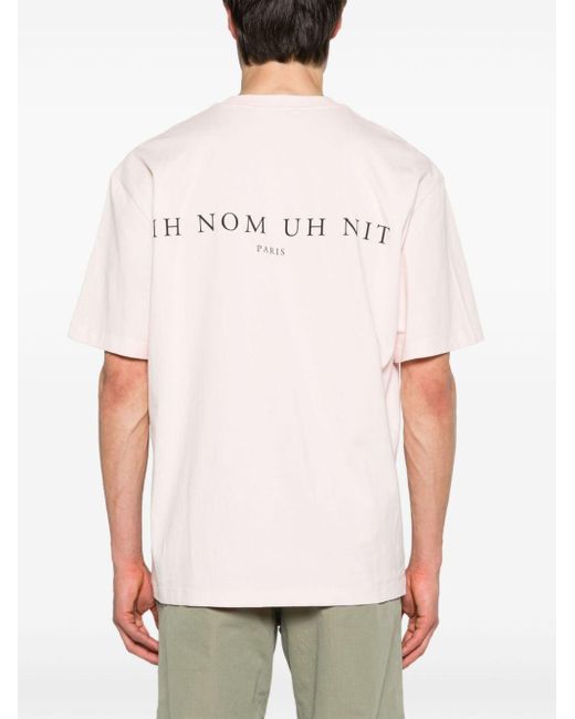 Ih Nom Uh Nit White Newspaper Mask-print Cotton T-shirt for men