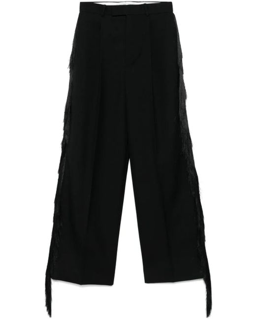 Carven Black Frined Trousers