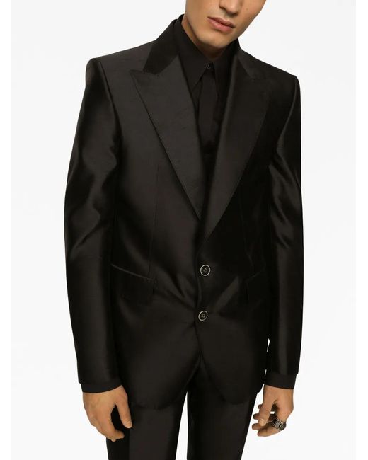 Dolce & Gabbana Black Single-Breasted Suit for men