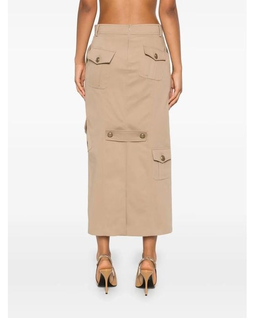 Moschino Natural Cargo Midi Skirt