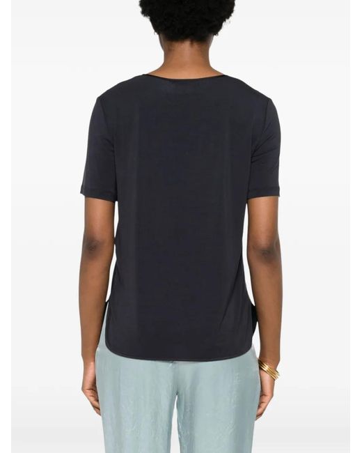 Max Mara Black Fuoco Short-Sleeve Blouse