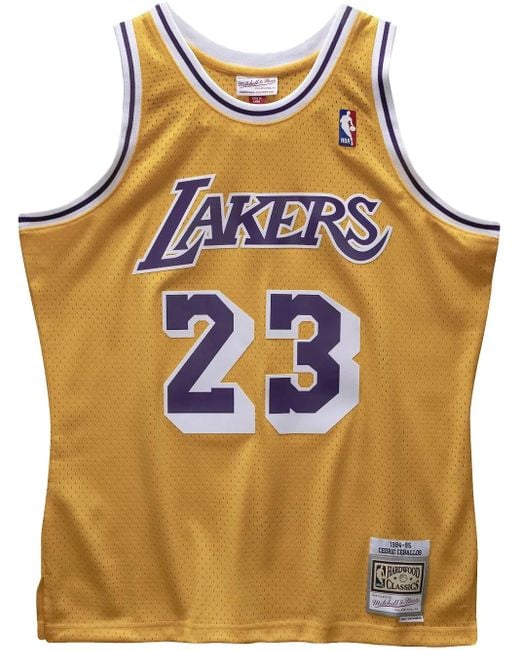 Mitchell & Ness Blue 1994/95 Hardwood Classics Cedric Ceballos Los Angeles Lakers Swingman Jersey for men