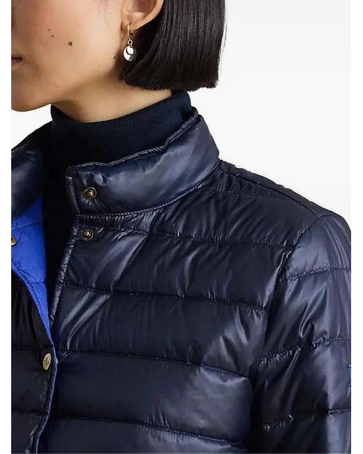 Ralph Lauren Blue Buttoned Quilted Jacket