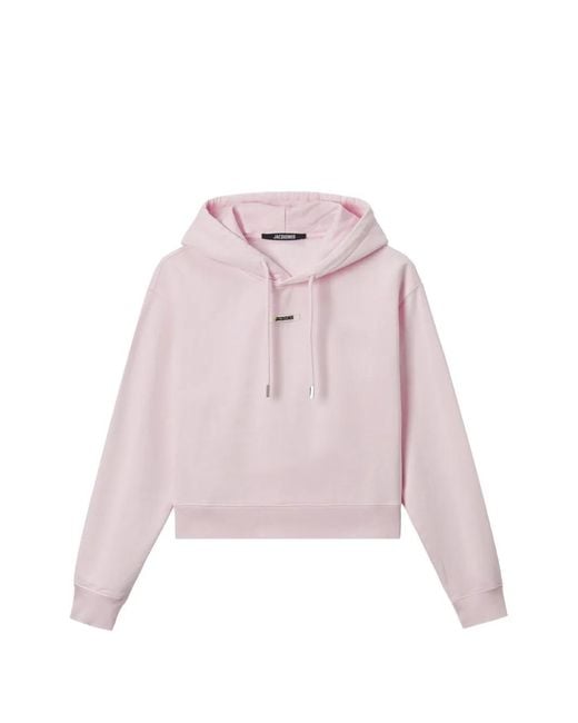 Jacquemus Pink Hoodie À Patch Logo