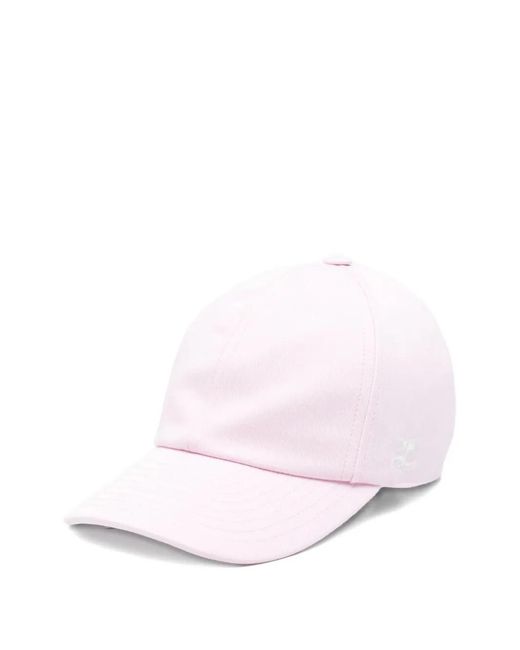 Courreges Pink Ac Cotton Baseball Cap