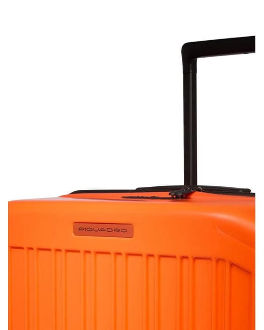 Piquadro Orange Logo Suitcase