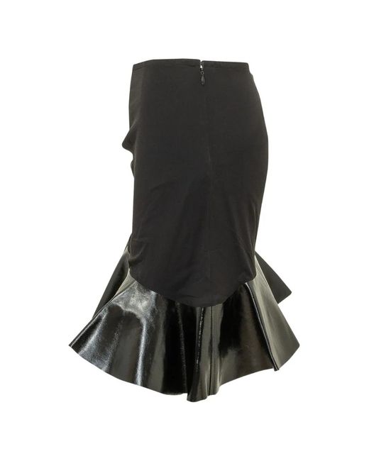 IRO Black Faadela Ruched Ruffled Mini Skirt