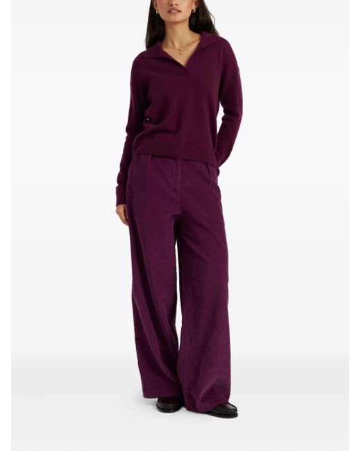 Chinti & Parker Purple V-Neck Sweater