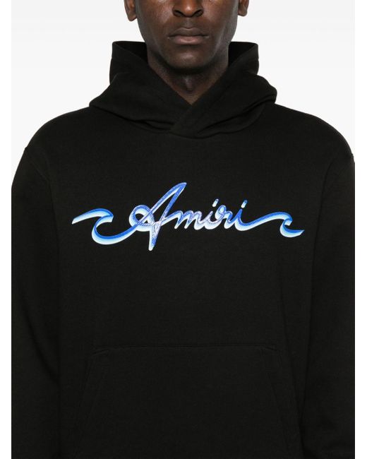 Hoodie en coton à logo imprimé Amiri pour homme en coloris Black