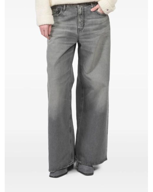 Moussy Gray Jeans mit weitem Bein